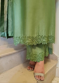 ALIZEH - Sage Green Ramen Silk 3-Piece
