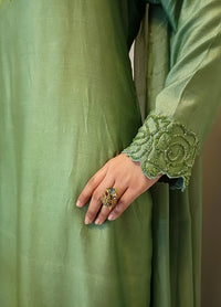 ALIZEH - Sage Green Ramen Silk 3-Piece
